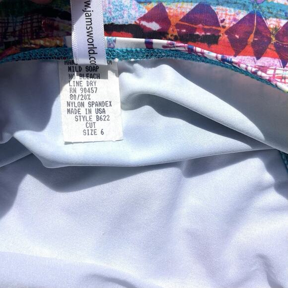 Jams World 2 Piece Bikini Swimsuit Set Womens 6 D Underwire Multicolor Print 38D - Picture 8 of 8